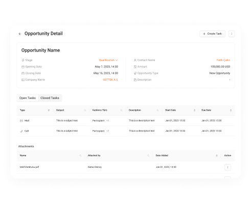 Lead & contact management